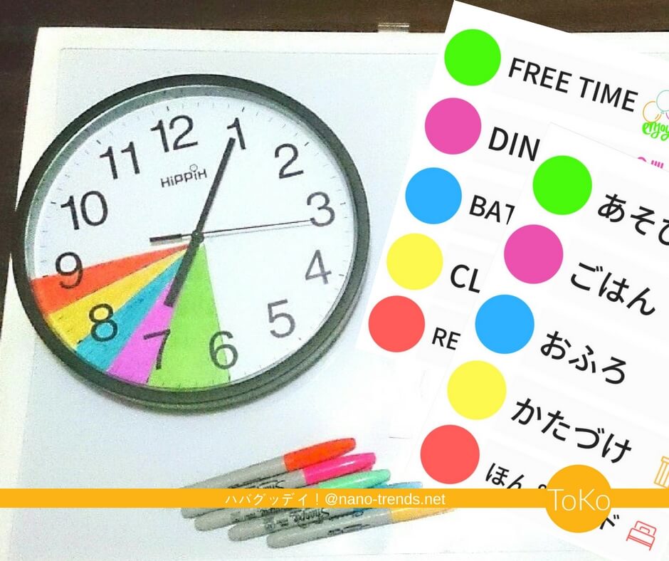 子どもの生活タイムスケジュール表 １０分で作る スケジュール時計 の作り方 未来引き寄せ With 有賀透子