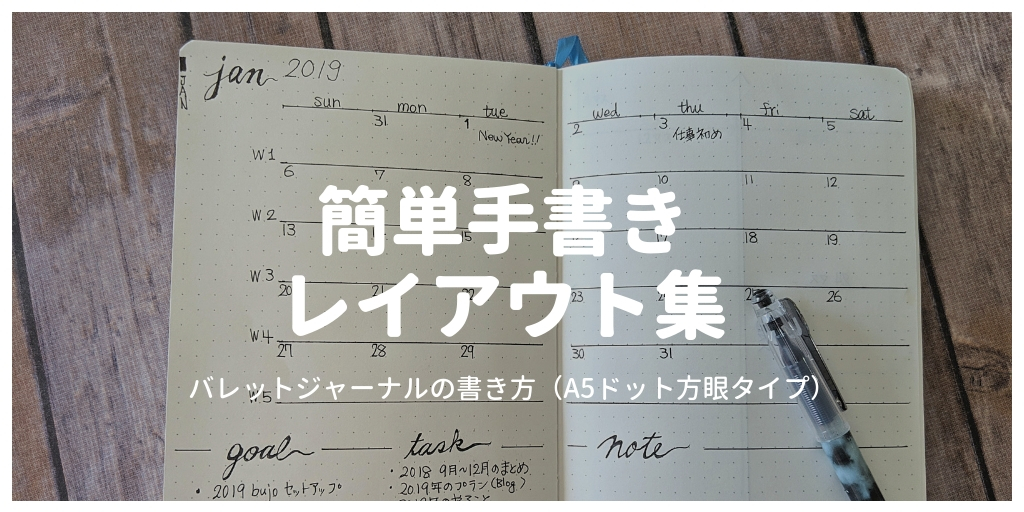 線を引くだけ 簡単バレットジャーナルのテンプレートの書き方 A5ドット方眼用レイアウト集 ハバグッデイ